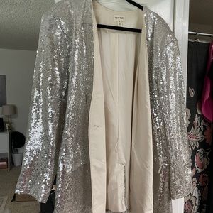 Silver Sequins Suit